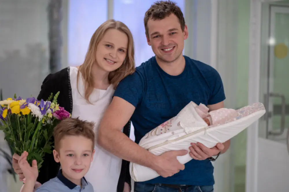 A family receiving coordinated health care